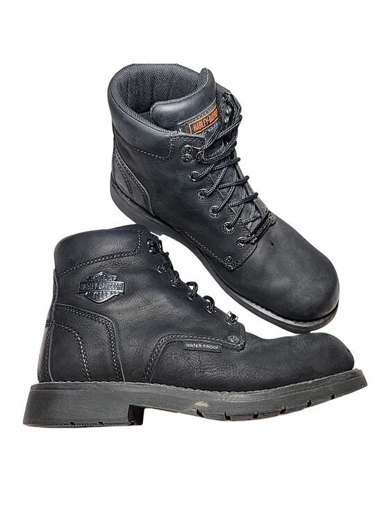 HARLEY DAVIDSON Boots Black Leather 5.5\